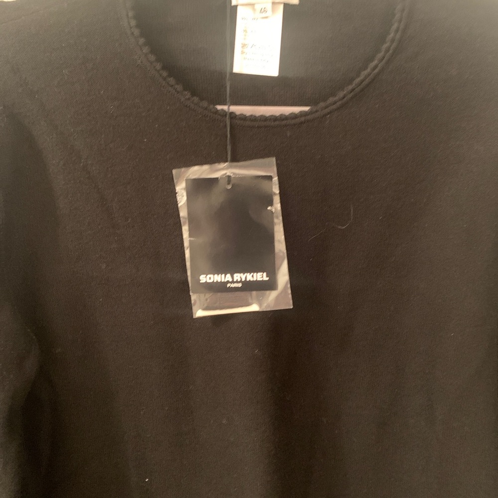 NWT SONIA RYKIEL VINTAGE WOMEN’S WOOL TAUPE CREW NECK SWEATER SIZE 46/14
